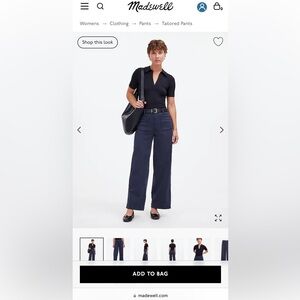 Madewell Navy Blue Emmett Pants